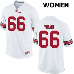 Women's Ohio State Buckeyes #66 Enokk Vimahi White Nike NCAA College Football Jersey Winter FKR3244IX